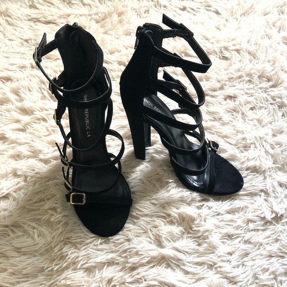 Shoe Republic LA Chunky Heels Size 6.5 - Picture 1 of 9